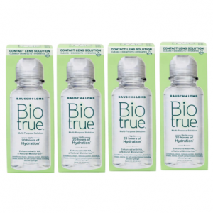 Biotrue Contact Lens Solution, Multi-Purpose Solution for Soft Contact Lenses, 4oz 4 Pack @ Amazon
