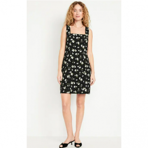 Sleeveless Linen-Blend Mini Dress