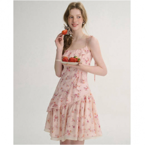 Sincethen Petit Rose Strap 迷你连衣裙