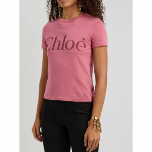 CHLOE Logo印花纯棉T恤