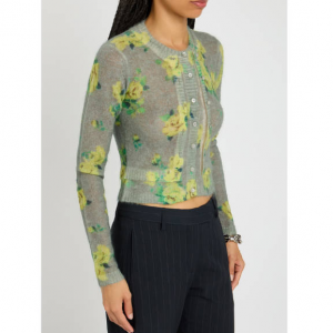 ACNE STUDIOS 印花马海毛混纺开衫