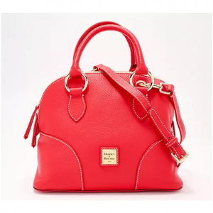 $150 off Dooney & Bourke Lucca Pebble Leather Satchel with Crossbody Strap @QVC