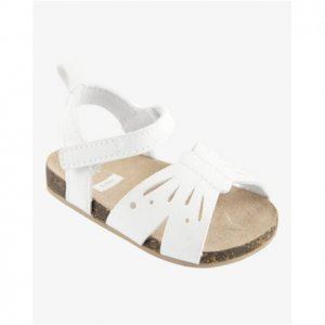 Baby Butterfly Faux Cork Sandals - White