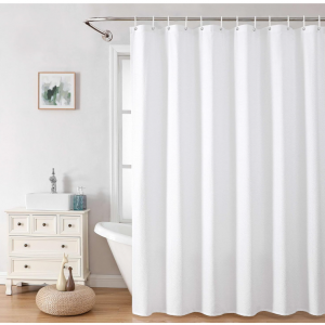 OVZME 防水布藝浴簾 帶掛環 72X72 @ Amazon