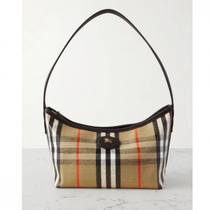 BURBERRY 格纹帆布单肩包