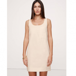 Banana Republic 亚麻圆领直筒连衣裙