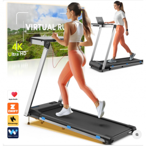 [新品]TM020 三合一可折叠跑步机带办公桌 承重 350 磅