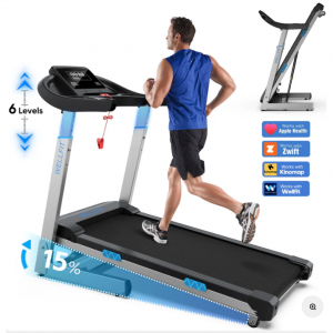 2025升级版-TM007 高度可调折叠跑步机 15% 自动倾斜 400磅