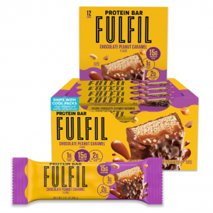 FULFIL 巧克力花生焦糖蛋白棒 12個 @ Amazon