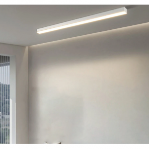 WOMO Dimmable Long Linear Ceiling Light-WM1003+WOMO Circular Led Wood Chandelier-WM2492 