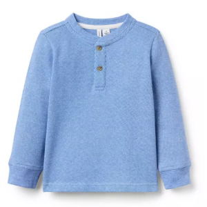 Textured Jacquard Henley Tee