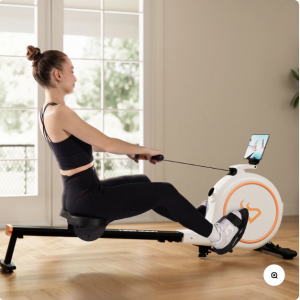 DeerRun RW600 可调节 32 级磁阻长滑轨智能划船机（带 Pi）