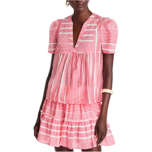 AQUA 短袖V领连衣裙