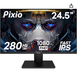 Amazon - Pixio PX259 24.5" 1080P 280Hz 顯示器 ，現價$119.99