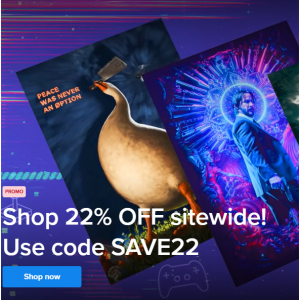 22% Off Sitewide Sale @ Displate