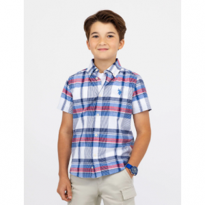 男童格纹衬衣