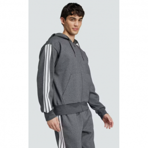adidas men Essentials 3-Stripes Fleece Hoodie