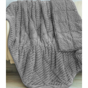 Sherpa Striped Ribbed Weighted Blankets from $88.95 @ Uttermara