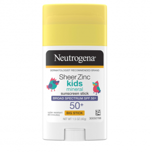 Neutrogena Sheer Zinc Oxide Kids Mineral Sunscreen Stick Broad Spectrum SPF 50+ 1.5oz @ Amazon