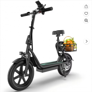 Walmart - AOVOPRO ESBS 500W 14英寸成人通勤电动滑板车（带座椅和提篮），直降$310 