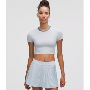 28% Off lululemon Tight-Fit Cropped Shelf-Bra T-Shirt Light Support, B/C Cup