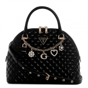 GUESS Everlee Quilted Dome Satchel Bag