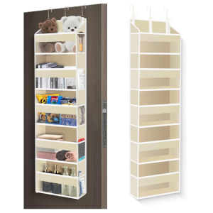 XiflLife 門掛式收納袋 5格 10側袋 米色 @ Amazon