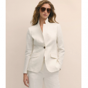 Brooks Brothers 女士亞麻翻領夾克