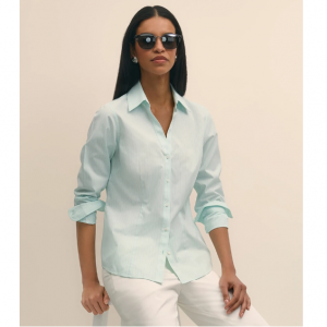 Brooks Brothers Fitted Non-Iron Stretch Supima® 女士純棉正裝襯衫