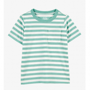 Carter's Baby Striped Short-Sleeve Pocket Tee - Green