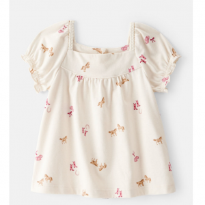 OshKosh Toddler Girl Cowgirl Print Short-Sleeve Top - Cream