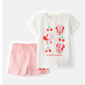 Carter's Toddler Girl 2-Piece Minnie Mouse Outfit Set - White/Pink