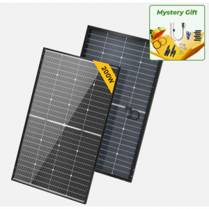 BougeRV N型12V/24V 200瓦双面16BB太阳能电池板