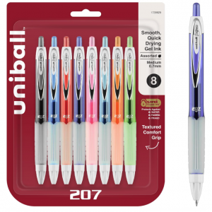 uniball Signo 207中性笔 0.7mm 8支装 @ Amazon