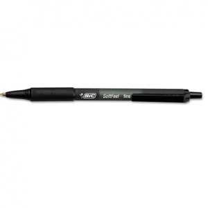 史低价：BIC 按动式 Soft Feel 黑色圆珠笔 0.8mm 12支 @ Amazon