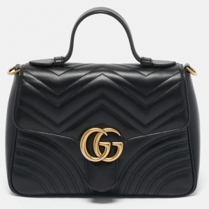 Gucci  Matelasse 黑色马萌手提包