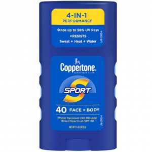 Coppertone Sport Sunscreen Stick SPF 40 for Face and Body 1.5 Oz, Water Resistant @ Amazon