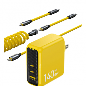 AOHI The Future PRO 創意電源線套裝，配備 140W GaN+ PRO 快速充電器