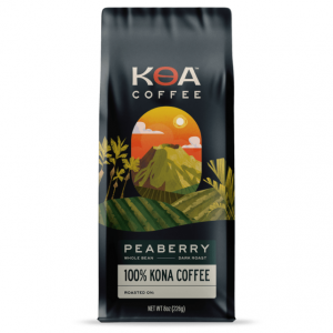Peaberry Dark Roast Whole Bean 100% Kona Coffee