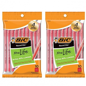 BIC 红色圆珠笔 10支 2包 @ Amazon