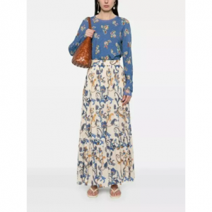 Etro PAISLEY-PRINT COTTON MAXI SKIRT