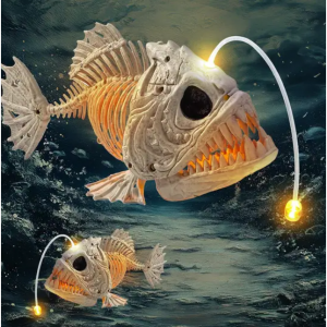 Halloween Fish Skeleton with LED Eye