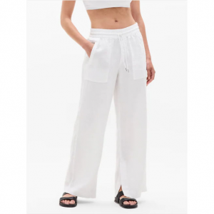 Retreat 亚麻高腰阔腿裤