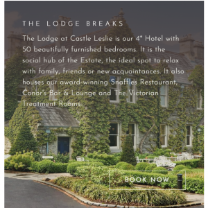Bed & Breakfast at The Lodge from $377 @Castle Leslie