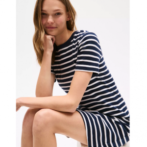 Tommy Hilfiger 修身条纹短袖连衣裙