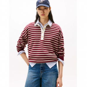 Tommy Hilfiger 纽扣条纹Polo衫