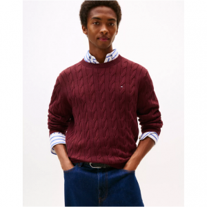 Tommy Hilfiger 麻花针织圆领毛衣