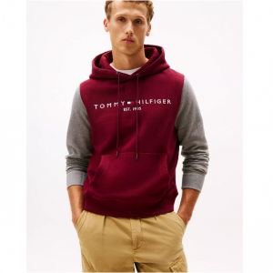 Tommy Hilfiger 基本款拼色套头连帽衫