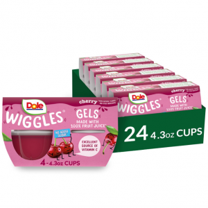Dole Wiggles 櫻桃水果果凍零食 4.3oz 24個 @ Amazon
