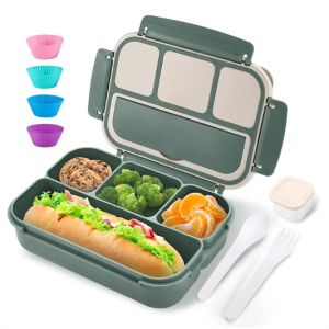 Cookage 多格饭盒，还送好多餐具和配件，大人小孩都合适 @ Amazon
